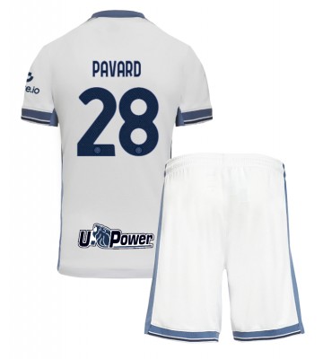 Inter Milan Benjamin Pavard #28 Segunda Equipación Niños 2024-25 Manga Corta (+ Pantalones cortos)